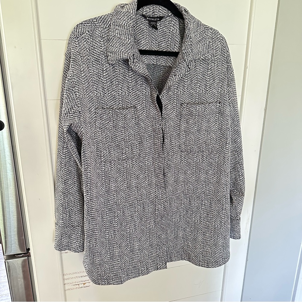 Athleta Textured Shirt Jacket Size Large